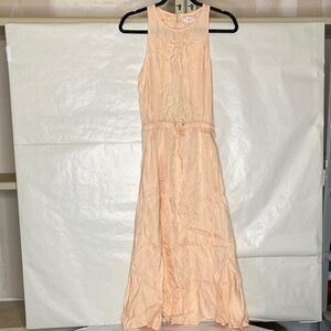 Lou & Grey Peach Sleeveless Maxi with Drawstring Waist